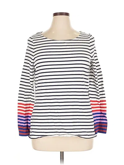 Pre-owned Boden 3/4 Sleeve T-shirt In White