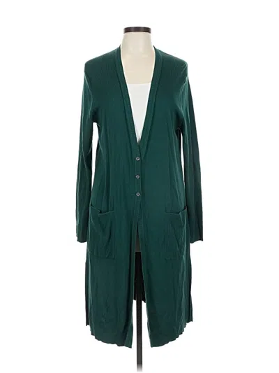 Pre-owned Jjill Cardigan Sweater In Green