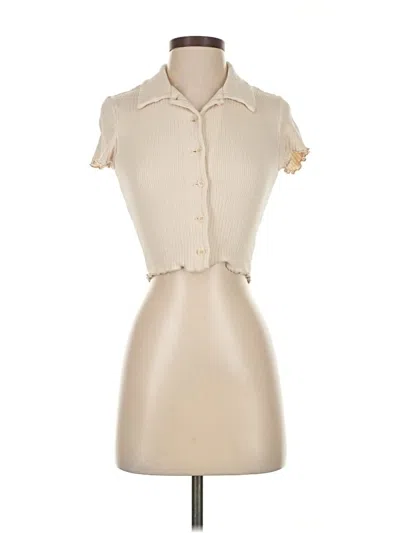 Pre-owned Reformation Jeans Cardigan Sweater In White