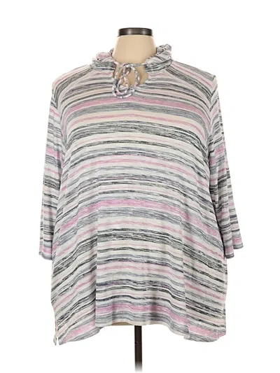 Pre-owned Catherines 3/4 Sleeve T-shirt In Gray