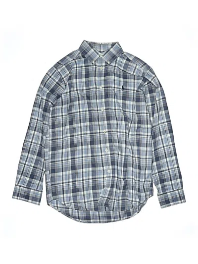 Pre-owned Ralph Lauren Kids' Long Sleeve Button Down Shirt In Blue
