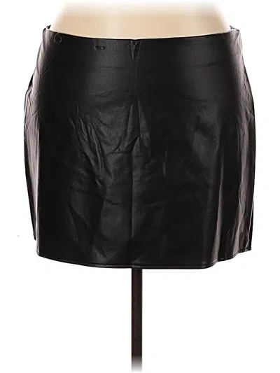 Forever 21 Plus Faux Leather Skirt In Black