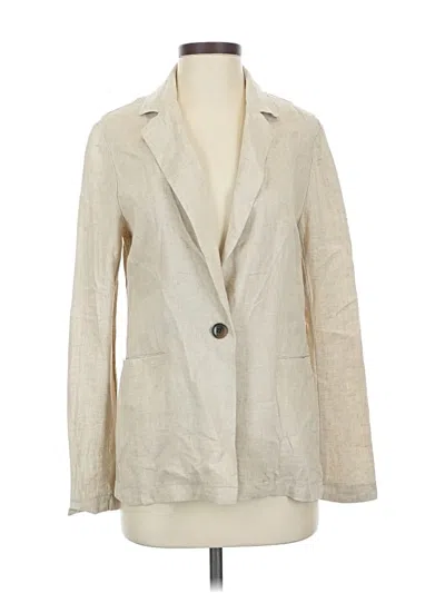 Pre-owned Drew Long Sleeve Top Ivory Square Neckline Tops In White