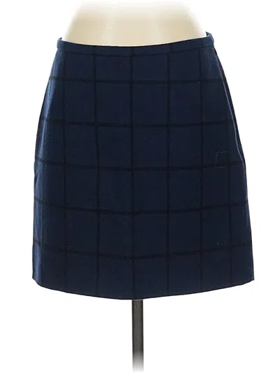 Pre-owned Madewell Wool Skirt In Blue