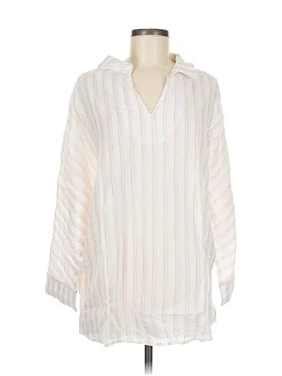 Pre-owned Easel 3/4 Sleeve Blouse In White