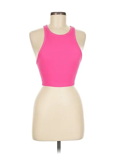 Pre-owned Zara Tank Top Pink Halter Neckline Tops