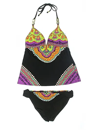 Pre-owned Trina Turk Two Piece Swimsuit In Black