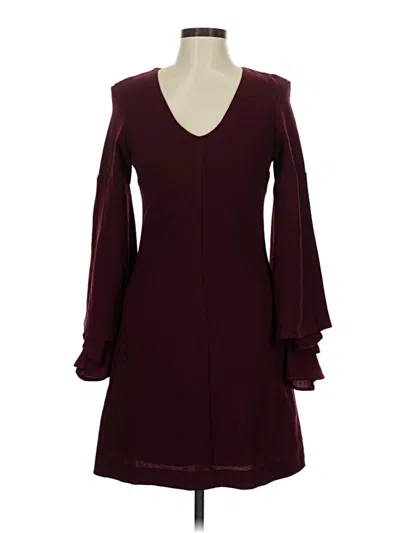 Pre-owned Miss Selfridge Cocktail Dress In Burgundy