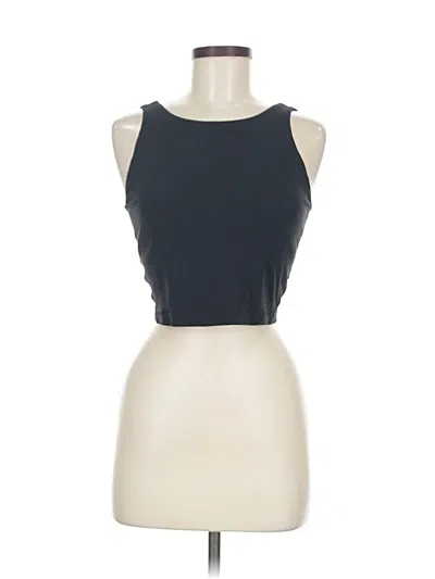 Pre-owned Crz Yoga Tank Top Black Halter Neckline Tops