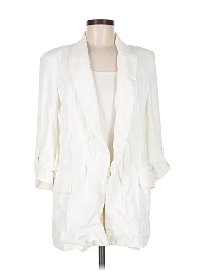 Pre-owned Zara Blazer Jacket In White
