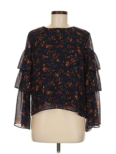 Pre-owned Madewell 3/4 Sleeve Blouse In Black