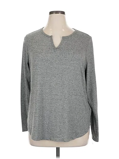 Pre-owned Gap Long Sleeve Henley Shirt In Gray