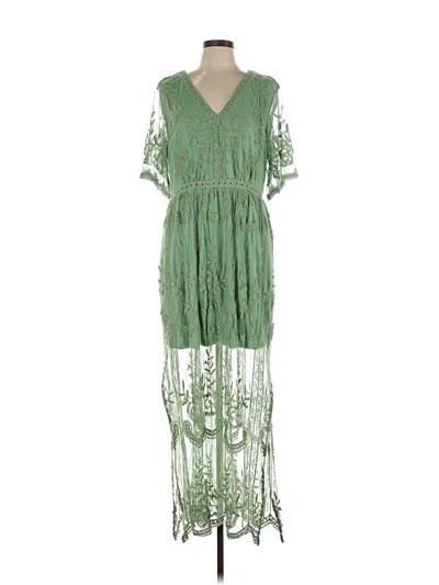 Pre-owned A Beautiful Soul Cocktail Dress In Green