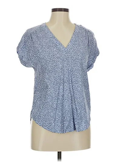 Pre-owned Gap Short Sleeve Blouse In Blue