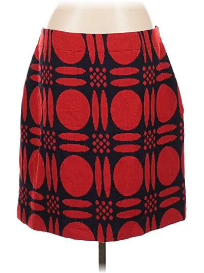 Pre-owned Boden Wool Skirt In Red