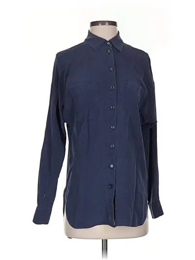Pre-owned Kate Spade New York Long Sleeve Button Down Shirt In Blue