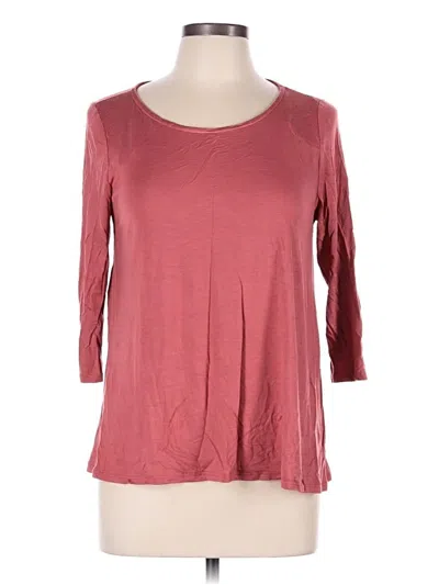 Pre-owned Papermoon 3/4 Sleeve T-shirt In Burgundy