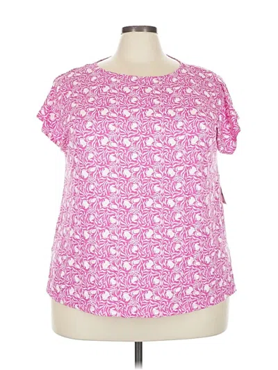 Pre-owned Style & Co Short Sleeve T-shirt In Pink