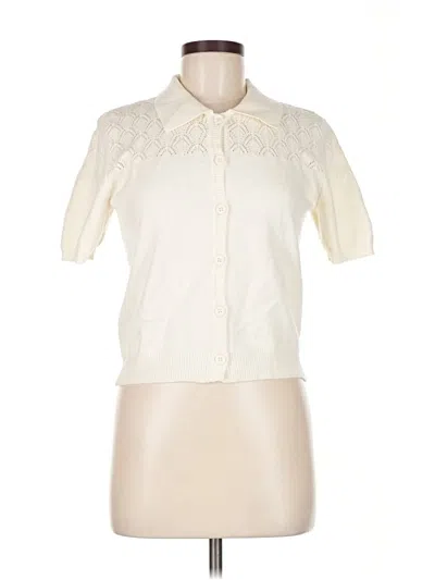 Pre-owned Storia Cardigan Sweater In White