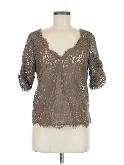 Pre-owned Joie Short Sleeve Blouse In Gray