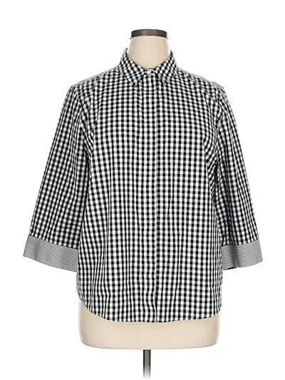 Pre-owned Chico's 3/4 Sleeve T-shirt In Gray