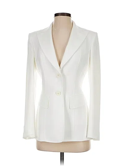 Pre-owned Anne Klein Blazer Jacket In White