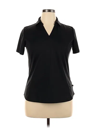 Pre-owned Lady Hagen Short Sleeve Blouse In Black