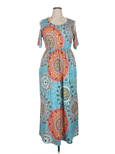 Pre-owned Assorted Brands Casual Dress In Blue