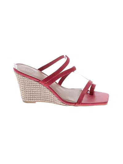 Pre-owned Nordstrom Rack Wedges In Red