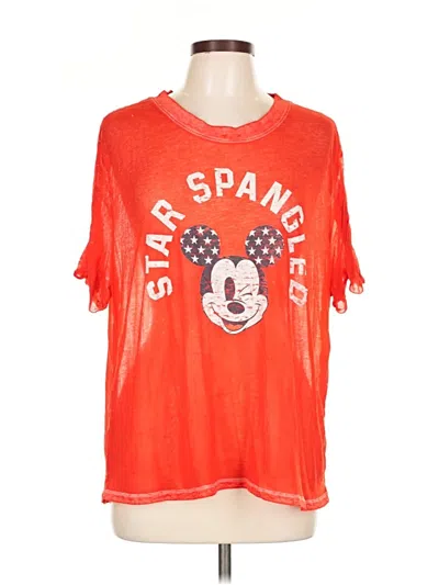 Pre-owned Disney Short Sleeve T-shirt In Red