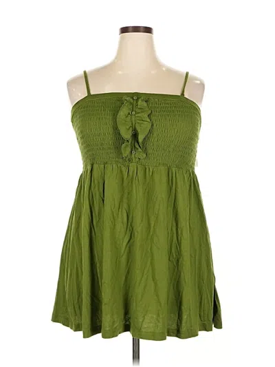 Pre-owned Lane Bryant Casual Dress In Green