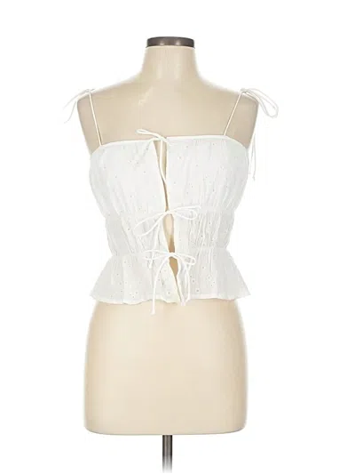 Pre-owned Sky To Moon Sleeveless Blouse In White