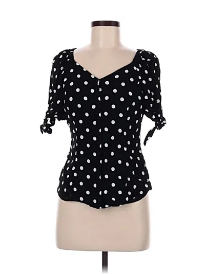 Pre-owned Philosophy Republic Clothing Short Sleeve Top Black Sweetheart Neckline Tops