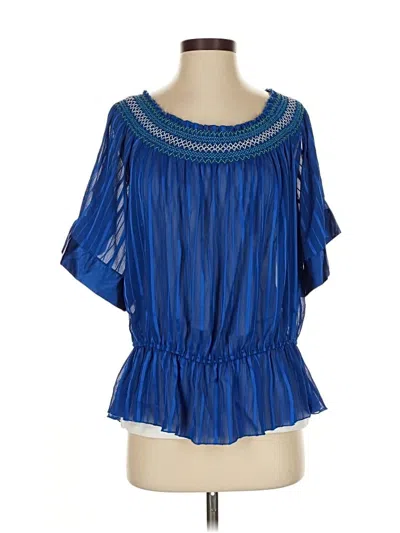 Pre-owned Xoxo Short Sleeve Blouse In Blue