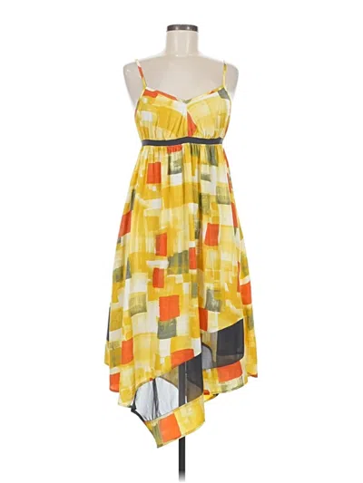 Pre-owned Simply Vera Vera Wang Casual Dress In Yellow