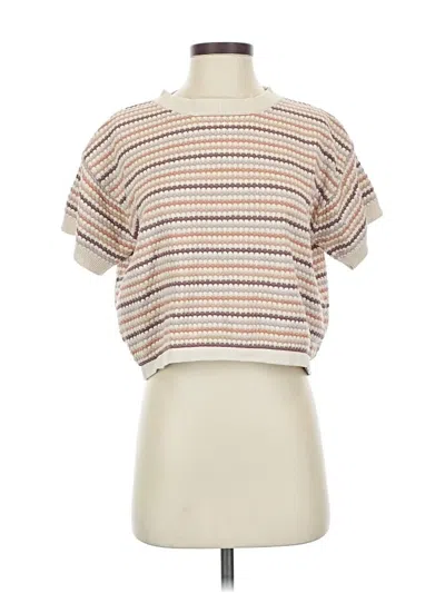 Pre-owned Rylee + Cru Pullover Sweater In Brown