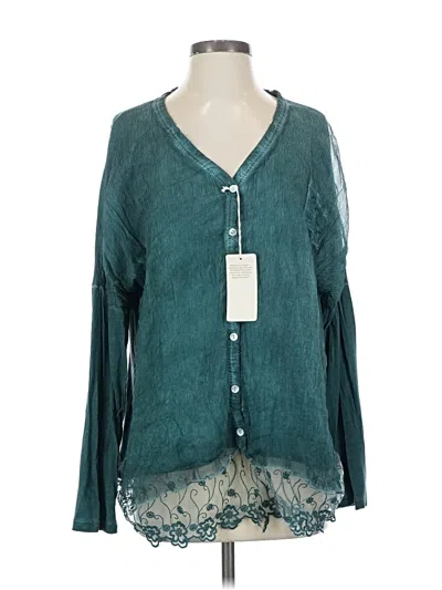 Saga Long Sleeve Blouse In Green