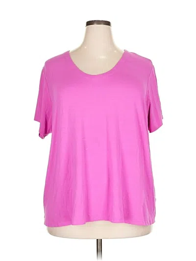 Pre-owned Jjill Short Sleeve T-shirt In Pink
