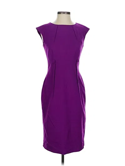 Pre-owned Calvin Klein Cocktail Dress In Purple