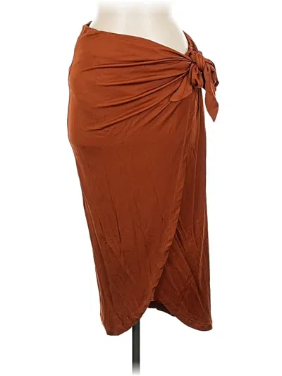 Pre-owned Maeve By Anthropologie Casual Skirt In Brown