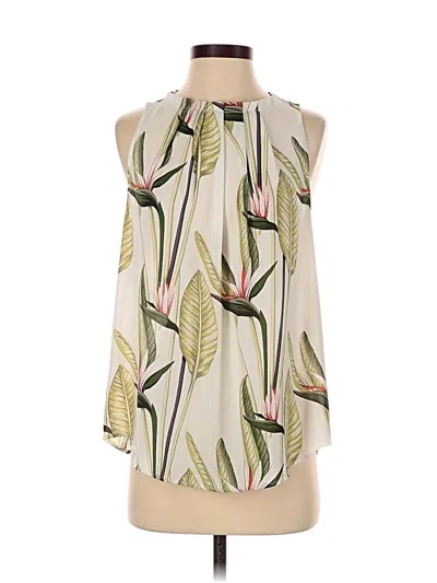 Pre-owned Ann Taylor Sleeveless Blouse In White