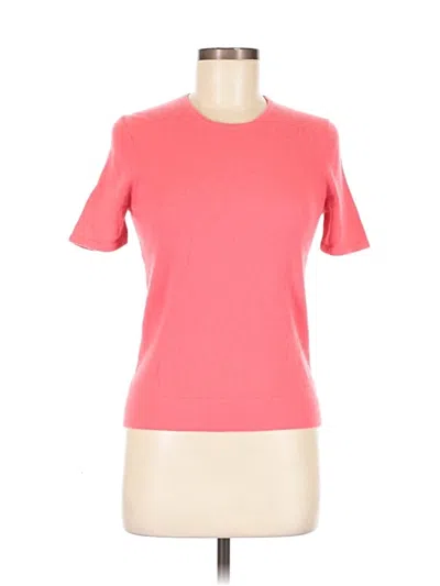 Pre-owned Saks Fifth Avenue Short Sleeve T-shirt In Pink