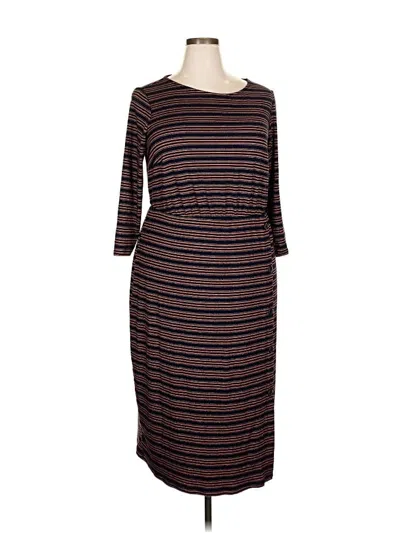 Pre-owned Lane Bryant Casual Dress In Brown