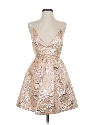 Pre-owned Alice And Olivia Alice + Olivia Cocktail Dress In Gold