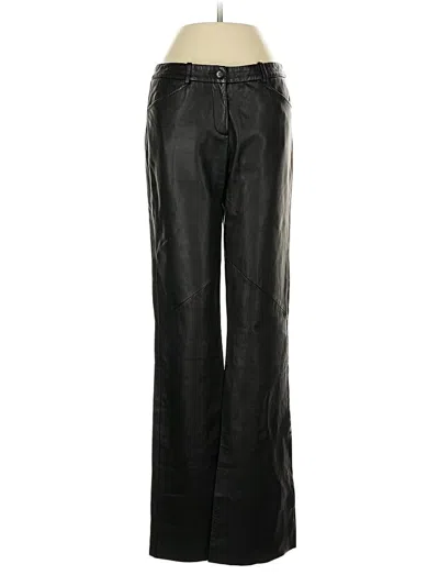 Pre-owned Bcbgmaxazria Leather Pants In Black