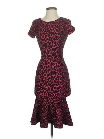 Pre-owned Milly Cocktail Dress In Burgundy