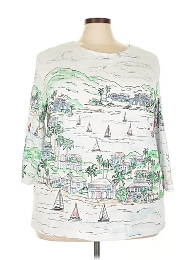 Pre-owned Links 3/4 Sleeve T-shirt In White