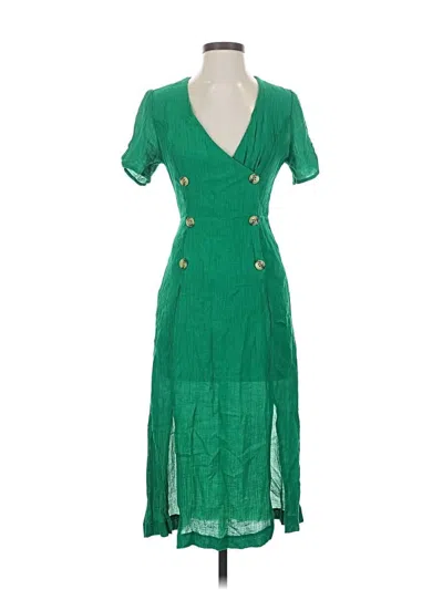 Pre-owned All In Favor Casual Dress In Green