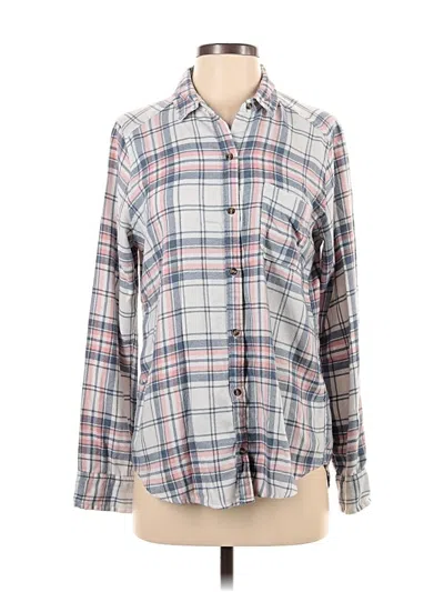 Pre-owned Hollister Long Sleeve Button Down Shirt In Gray