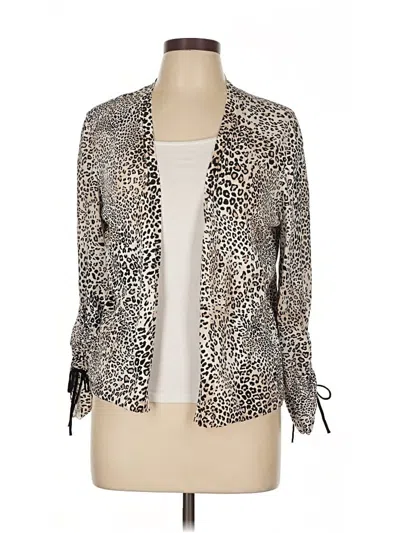 Pre-owned Chico's Cardigan Sweater In Silver